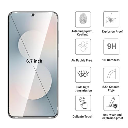 2 Pack Compatible with Samsung Galaxy S25 FE Screen Protector,with Alignment Frame,9H Tempered Glass Film,HD Clear Scratch Resistant,Bubble-Free for Samsung Galaxy S25 FE Screen Protector. - color: Samsung Galaxy S25 FE