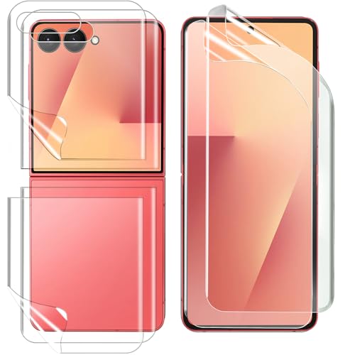 for Samsung Galaxy Z Flip 7 Screen Protector [3-Pack],Samsung Flip7 Film Full Coverage Hydrogel Film for Inner Main and Outer Cover Screens, Anti-Bubble