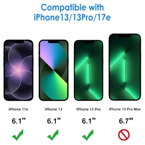 JETech One Touch Screen Protector for iPhone 13/13 Pro/17e, 2-Pack - size: iPhone 13/13 Pro/17e