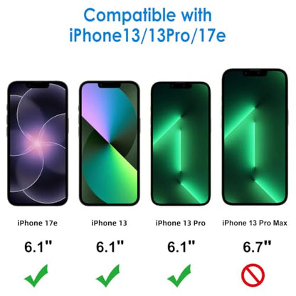 JETech One Touch Screen Protector for iPhone 13/13 Pro/17e, 2-Pack - size: iPhone 13/13 Pro/17e