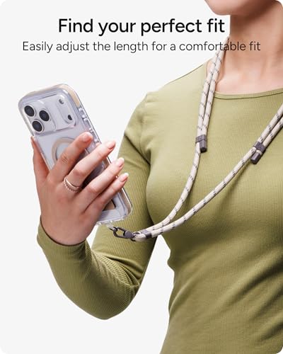 ZAGG Crossbody Lanyard for Phone Cases with Lanyard Attach Points - color: Black Cherry Red