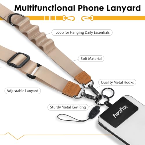 Icycay Phone Lanyard Crossbody Strap Neck Adjustable Teacher Women Gold - color: 1 Champagne Gold
