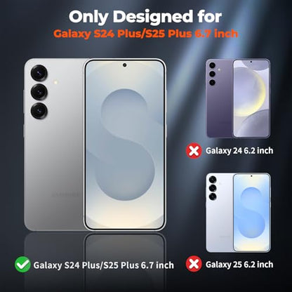 zapica Designed for Samsung Galaxy S25 Plus Case/S24 Plus Case, Black | Military Grade Drop Protection, Dual Layer Structure Design, Heavy Duty Shockproof Non-Slip Phone Cover - color: Black, size: Samsung Galaxy S24 Plus/25 Plus 6.7''
