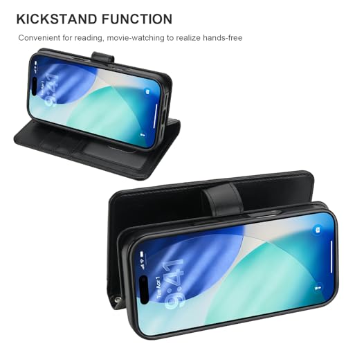 Bocasal for MagSafe Wallet Case Card Holder for iPhone 17, Black - color: Black for MagSafe