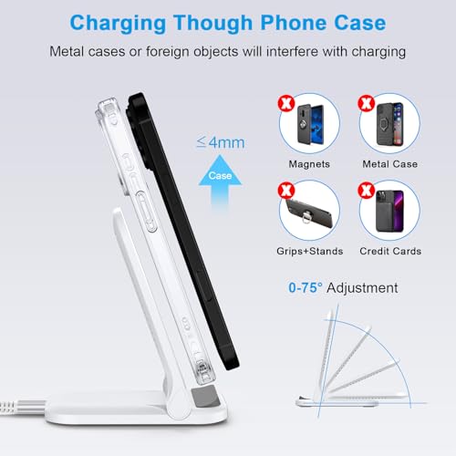 Pixel Wireless Charger Fast Charging Stand for Google Pixel 10a 10 Pro XL - color: White