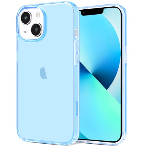 JJGoo Compatible with iPhone 13 mini Case, Soft Transparent Shockproof Protective Slim Thin Bumper Phone Cover for iPhone 13 mini - 5.4 inch, Translucent Blue - color: Blue