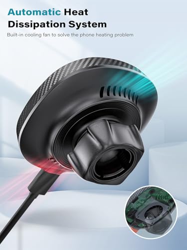 EXELIQ for Qi2 15W Magsafe Car Mount Charger, Magnetic Car Cup Phone Holder
