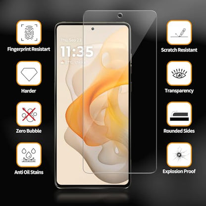 3 Pack for Motorola Moto G Stylus 5G (2024) [Not Fit for 2020-2023 Version] Tempered Glass Screen Protector, Scratch-Proof, Bubble-Free,HD Transparent, 9H Hardness,Bubble Free,Case Friendly - size: Moto G Stylus 5G 2024 (3 Pack)