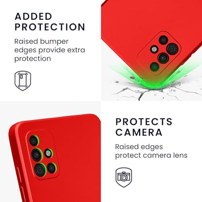 kwmobile Case Compatible with Samsung Galaxy A51 Case -Soft TPU Back Phone Cover - with Metallic Look - Metallic Dark Red - color: metallic dark red, size: Galaxy A51
