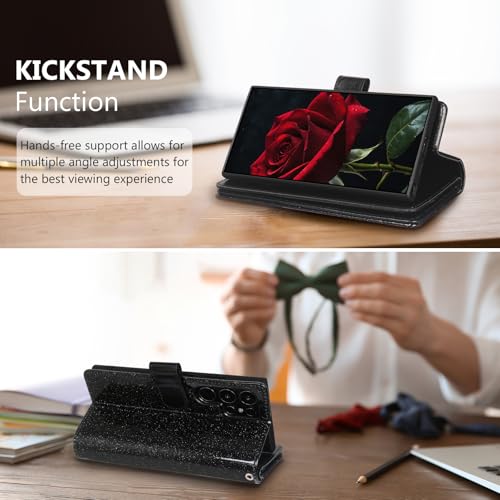 Varikke for Galaxy S25 Ultra Wallet Case Magnetic Detachable, Black - color: Black, size: Galaxy S25 Ultra 6.9"
