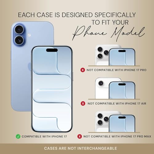 Bandolier Mila Leather Crossbody MagSafe Phone Case iPhone 17 Pro- Black/P | Crossbody leather phone case. Built-in card-holder. Adjustable & removable strap. MagSafe Design. Phone drop protection. - color: Black/Pewter, size: Iphone 17 Pro