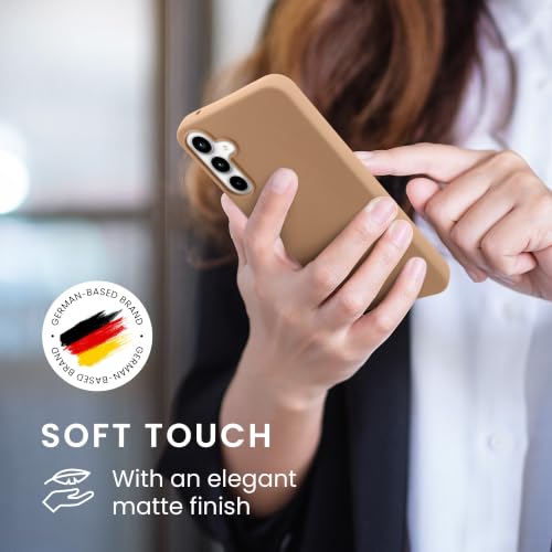 kwmobile Case Compatible with Samsung Galaxy A55 5G Case - Soft Slim Protective TPU Silicone Cover - Cappuccino - color: Cappuccino, size: Galaxy A55 5G