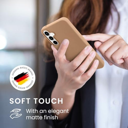 kwmobile Case Compatible with Samsung Galaxy A55 5G Case - Soft Slim Protective TPU Silicone Cover - Cappuccino - color: Cappuccino, size: Galaxy A55 5G