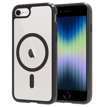 for iPhone SE 3rd & 2nd Gen & 8/7 Case [Compatible with Magsafe] Translucent Matte Phone Cover, [10 FT Military Grade Drop Protection] Slim Durable (Black Transparent, iPhone SE2/SE3/8/7) - color: Black Transparent, size: iPhone SE2/SE3/8/7