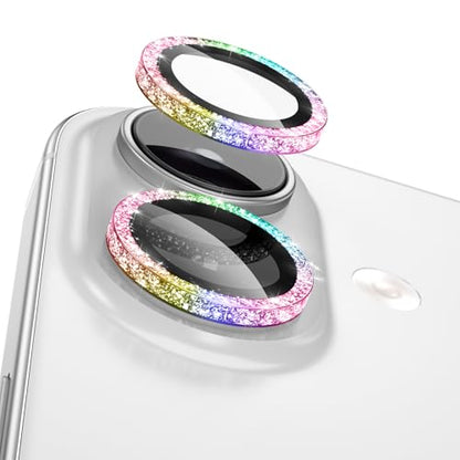 CloudValley All Bling Camera Lens Protector for iPhone 17/iPhone 16/Plus - color: Bling Colorful