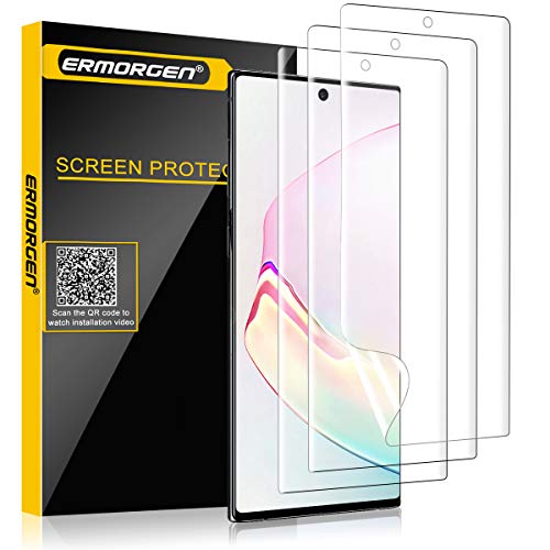 3 Pack TPU Screen Protector Compatible for Galaxy Note 10 Plus 10