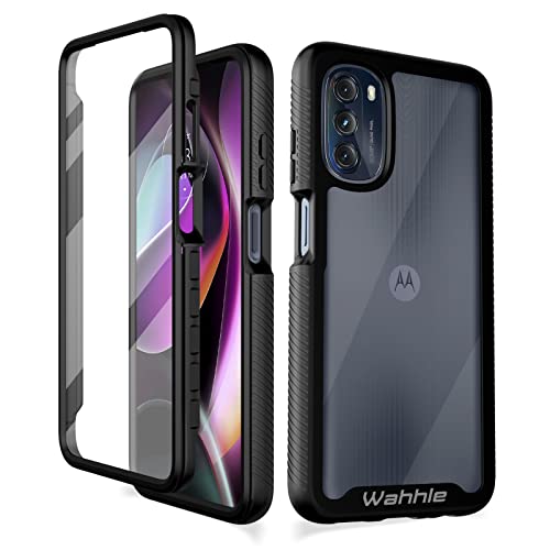Compatible with Moto G 5G 2022 Case, Built in Screen Protector Full Body Shockproof Slim Fit Bumper Protective Phone Cover for G 5G 2022-Black/Clear - size: Moto G 5G 2022