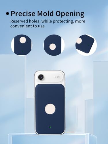 Compatible with Apple iPhone Air MagSafe Battery,UYRUREL Premium Silicone Shockproof Protection Ultra-Thin Design, Comfortable and Skin-Friendly,Blue. - color: Blue