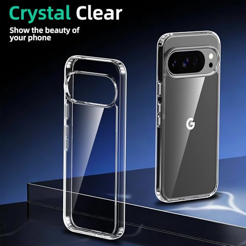 ONES for Google Pixel 10 Pro / 10 Slim Case Clear, PC + TPU Hybrid, Military-Grade Drop Gurad, Anti-Yellowing, Anti-Slip, Shockproof Silicone Hard Cover, Scratch Resistant, Transparent Case - color: HD Highly Clear, size: Pixel 10Pro / 10