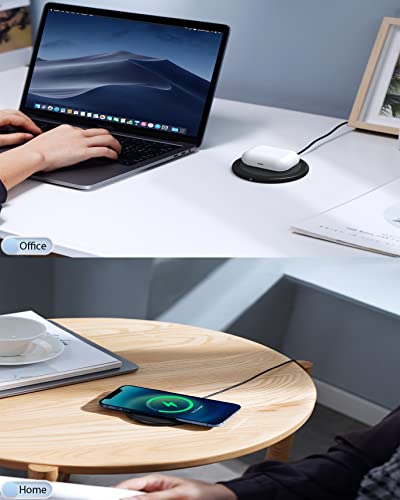 COKOEYE Wireless Charger, 15W Max Fast Wireless Charging Pad 2-Pack Compatible with iPhone 17/17 Air/17 Pro/17 Pro Max/16/15/14/13/12/Samsung S24/S24Ultra/S23Ultra/S22/S21,AirPods Pro2 - color: Black