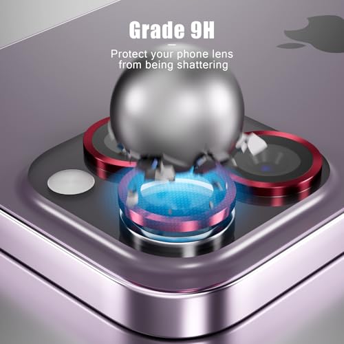 Camera Lens Protector Compatible with iPhone 11/iPhone 12/iPhone 12 Mini,Scratch Resistant,HD Clear Tempered Glass Camera Lens Protection Cover,Case Friendly Easy to Install - Claret - color: Claret, size: iPhone 11/iPhone 12/iPhone 12 Mini