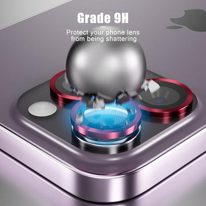 Camera Lens Protector Compatible with iPhone 12 Pro Max,Scratch Resistant,HD Clear Tempered Glass Camera Lens Protection Cover,Case Friendly Easy to Install - Claret - color: Claret, size: iPhone 12 Pro Max