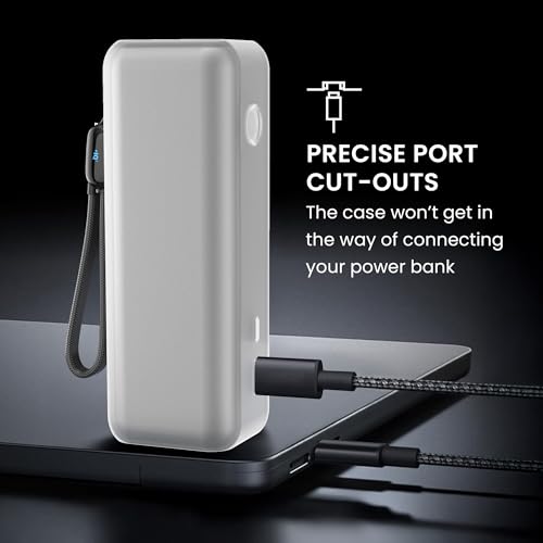kwmobile Case Compatible with Anker Power Bank 25000mAh (A1695H11) - Portable Powerbank Cover - External Battery Charger Bag, Shockproof - Transparent - color: transparent