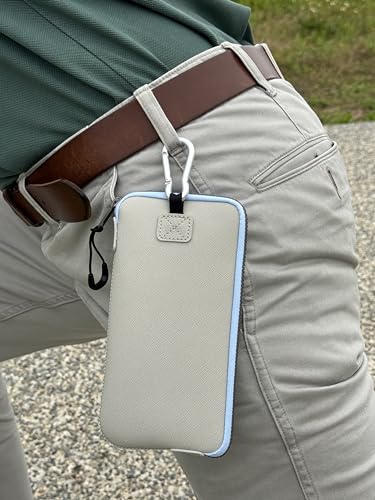 OneJoy Phone Sleeve Lightweight Cell Phone Pouch for Mobile Protection, Slim Fit and Durable, with Clip-on for Easy Carrying, Enough for 6.1" to 6.9" Cellphone [ Beige ] - color: beige