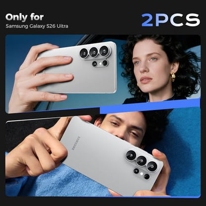 WSKEN for Samsung Galaxy S26 Ultra Camera Lens Protector - Full Coverage - color: Silver+Silver