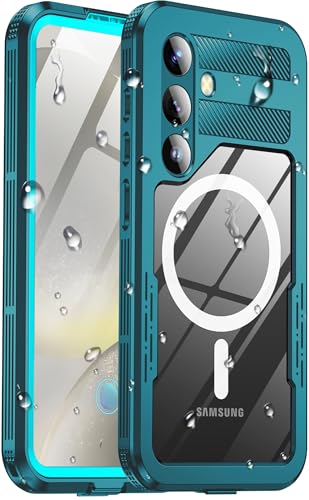 for Samsung Galaxy S24+ Plus Waterproof Case, [Fit for Magsafe] [IP68 Water Proof] [Built-in Screen Protector], Magnetic Heavy Duty Military Grade Rugged Phone Case for S 24+ Plus 6.7", Teal - color: Teal, size: Samsung Galaxy S24 Plus