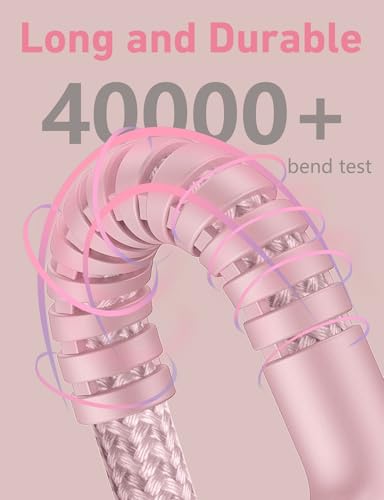 USBC to USBC Cable Fast Charging 66W, 2Pack 3FT USB C Cable, iPhone USB C - color: Pink, size: 3FT, style: USB C to USB C