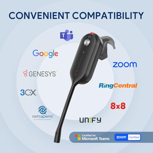 Yealink DECT Wireless Headset,Single Ear (Mono) Convertible Office Headset