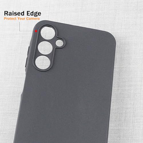 TENOC Phone Case for Samsung Galaxy A15 4G/5G, Black Case Anti-Fingerprint Protective Bumper Matte Cover - color: Black Matte, size: A15
