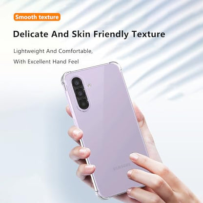 Case for Samsung Galaxy A37/A36/A56 5G Clear Case with 2 Pack Built-in Screen Protector,Shockproof Soft TPU Bumper and Hard PC Back Case,Non-Yellowing,Drop Protection,Slim Fit Cover Phone Case - color: Samsung Galaxy A37 5G