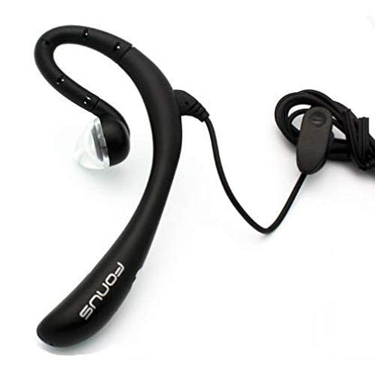 Wired Mono Headset Earphone w Mic Headphone 3.5mm Single Earbud Hands-Free Microphone Over-The-Ear Compatible with Motorola One Zoom Phone