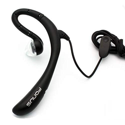 Wired Mono Headset Earphone w Mic Headphone 3.5mm Single Earbud Hands-Free Microphone Over-the-Ear Compatible with Motorola One Phone