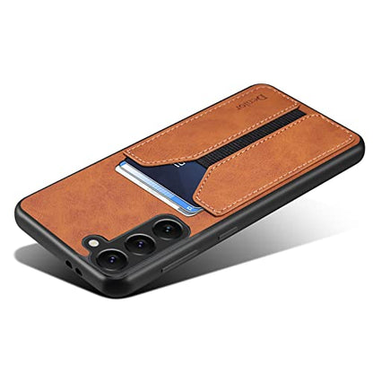 Kowauri for Samsung Galaxy S23 Case,PU Leather Wallet Case with Credit Card Slot Holder Ultra Slim Protector Case for Samsung Galaxy S23 5G (Brown) - color: Brown
