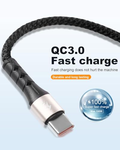 SIQIWO Multi USB C Cable Fast Charging 4FT/2 Pack, 4 in 1 Charger Cord - color: Black