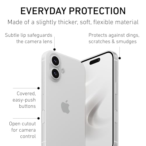 PEEL Flex Case for iPhone 16 (Clear Soft) - color: Clear, size: Flex Grip