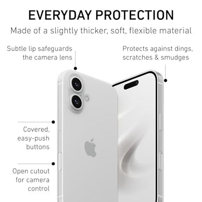 PEEL Flex Case for iPhone 16 (Clear Soft) - color: Clear, size: Flex Grip