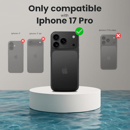 MOTIVE Waterproof Case with Belt Clip iPhone 17 Pro, Magnetic | 6.3" | Built-in screen protector, 360° protection, compatible with MagSafe, 360° belt holster - size: iPhone 17 Pro