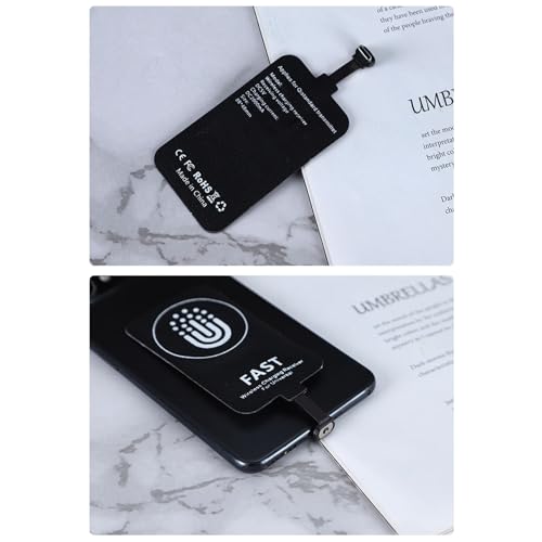 Type C Wireless Charging Receiver, Thin Magnetic Dual Purpose Charger Receiver, Charging Patch for All Type C Interface Cell Phones
