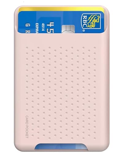 PU Leather Phone Card Holder Stick On Back of Cell Phone Wallet - color: LiPink