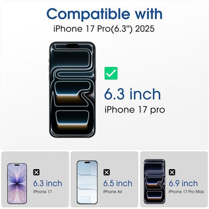 amFilm OneTouch for iPhone 17 Pro Privacy Screen Protector 6.3'' 2025 - size: 17P-6.3”
