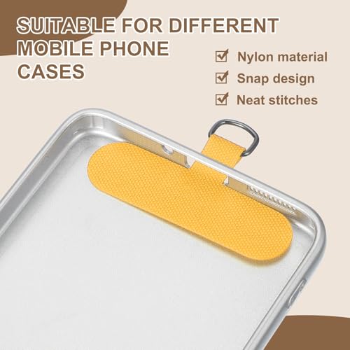 uxcell 12pcs Phone Tether Tab, Universal Phone Lanyard Patch T Shape Cell Phones Strap Replacement Part for Most Smartphone Cases, Yellow - color: Yellow