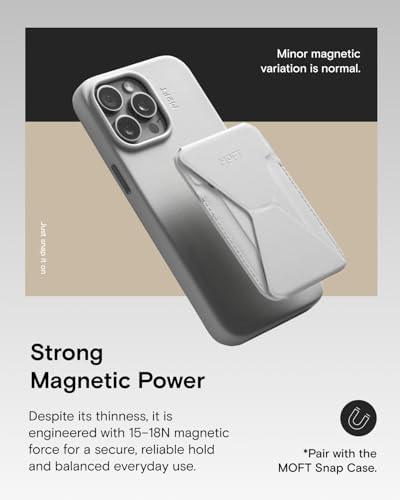 MOFT Magnetic Wallet Stand Compatible with iPhone 18/17/16/15/14/13 Series, Angle Adjustment Magsafe Compatible MOVAS Phone Stand - color: Misty Cove, size: Standard