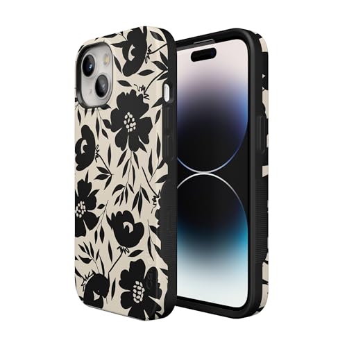 Casely iPhone 15 Plus Case | Dark Fantasy | Contrast Floral | Bold Protective Design | Compatible with MagSafe - color: Dark Fantasy | Contrast Floral