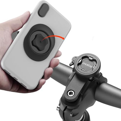 Bike Phone Mount,Aluminum Gravel/MTB/Road EBike Stem Cap Holder,M6 Screw - color: 【2nd Gen】Stem Cap Mount-Black