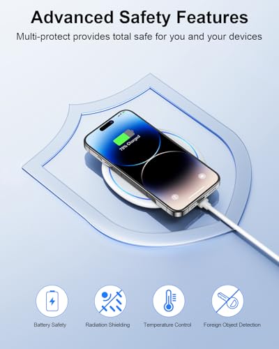 NANAMI 10W Max Wireless Charger Pad for iPhone, Samsung and Other Devices - color: White