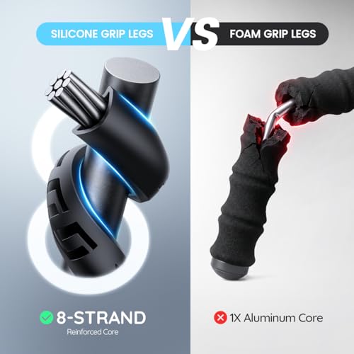 Lamicall Tripod for iPhone with Wireless Remote 8-Strand Aluminum Core - style: NEW Upgraded - Silicone for iPhone